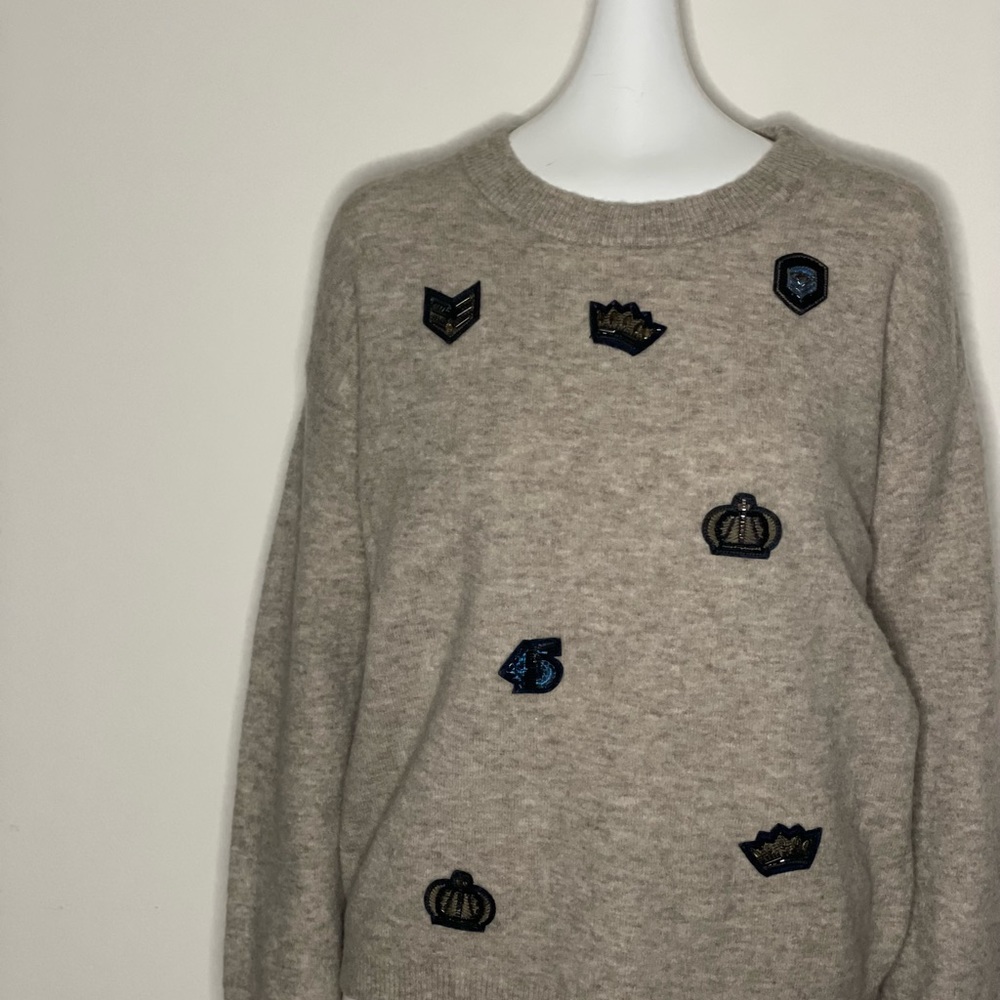 Luisa Cerano Sweater Knitwear with Sparkling Embroidery